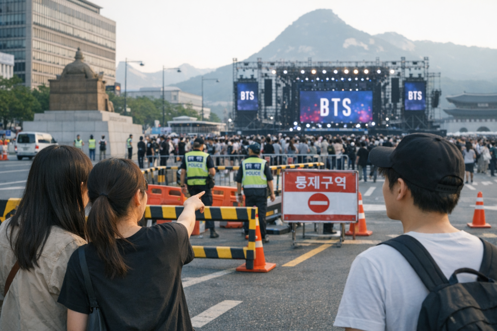 BTS 광화문 공연 일정 및 교통 통제 총정리: 무정차 시간까지 완벽 정리